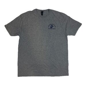 Gildan Soft Style USMC Grey T-shirt Graphic Print Eagle Shades Mens Size XL